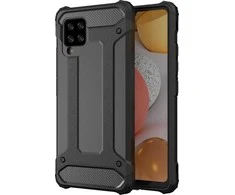 Dėklas Hurtel Hybrid Armor pancerne hybrydowe etui pokrowiec Samsung Galaxy A42 5G juoda