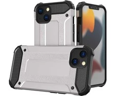 Hurtel Hybrid Armor dėklas skirtas iPhone 13, sidabrinis