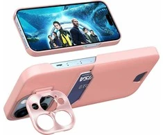 Hurtel Leather Samsung Galaxy S23 Card Wallet Stand dėklas telefonui rožinės spalvos