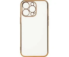 Hurtel Lighting dėklas skirtas Xiaomi Redmi Note 11, baltos spalvos su auksniu rėmeliu