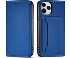 Hurtel Magnet Card dėklas skirtas iPhone 12 Pro, mėlynas
