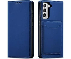 Hurtel Magnet Card dėklas skirtas Samsung Galaxy S22 + (S22 Plus), mėlynas