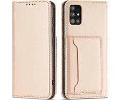 Hurtel Magnet Card dėklas skirtas Samsung Galaxy A13 5G, rožinis
