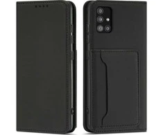 Hurtel Magnet Card dėklas skirtas Xiaomi Redmi Note 11, juodas
