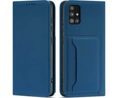 Hurtel Magnet Card dėklas skirtas Xiaomi Redmi Note 11 Pro, mėlynas
