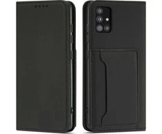 Hurtel Magnet Card dėklas skirtas Xiaomi Redmi Note 11 Pro, juodas