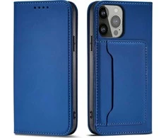 Hurtel Magnet Card dėklas skirtas Samsung Galaxy S23 Ultra, mėlynas