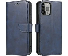 Hurtel Magnet atverčiamas dėklas skirtas iPhone 14 Max, mėlynas