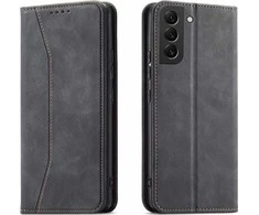 Hurtel Magnet Fancy dėklas, skirtas Samsung Galaxy S22 + (S22 Plus), juodas