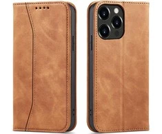Hurtel Magnet Fancy dėklas, skirtas iPhone 13 Pro Max, rudas