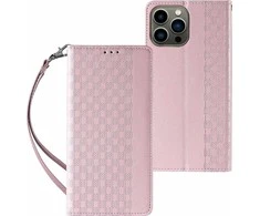 Hurtel Magnet Strap dėklas su dirželiu skirtas iPhone 13 Pro Max, rožinis