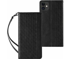 Hurtel Magnet Strap dėklas su dirželiu skirtas iPhone 12, juodas