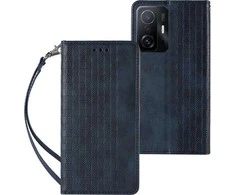 Hurtel Magnet Strap dėklas su dirželiu skirtas Samsung Galaxy A13 5G, mėlynas