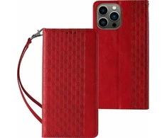Hurtel Magnet Strap dėklas su dirželiu skirtas Samsung Galaxy S23+, raudonas