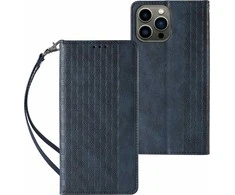Hurtel Magnet Strap dėklas su dirželiu skirtas Samsung Galaxy S23+, mėlynas
