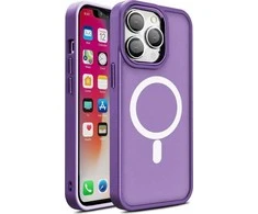 Dėklas Hurtel Armored magnetinis iPhone 14 Pro MagSafe Color Matte Case - violetinis