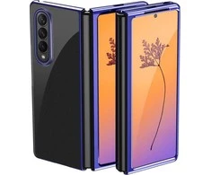 Hurtel Plating Samsung Galaxy Z Fold 4 a metallic frame dėklas telefonui mėlynos spalvos