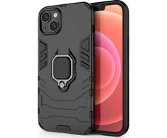 Hurtel Ring Armor dėklas telefonui Apple iPhone 14 Plus armored magnetic holder ring juodos spalvos
