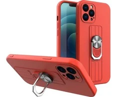Hurtel Ring silikoninis dėklas skirtas Xiaomi Redmi 10X 4G / Xiaomi Redmi Note 9, raudonas
