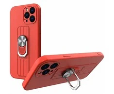 Hurtel Ring silikoninis dėklas skirtas Xiaomi Poco X4 Pro 5G, raudonas