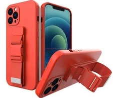 Hurtel Rope dėklas su dirželiu skirtas Samsung Galaxy A73, raudonas
