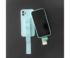 Hurtel Rope silikoninis su dirželiu Xiaomi Redmi 10 dėklas telefonui juodos spalvos
