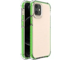 Hurtel Spring Armor TPU dėklas su spalvotu rėmeliu skirtas iPhone 12 mini, žalias