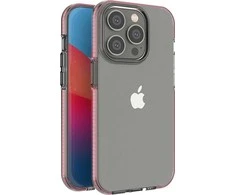 Hurtel Spring dėklas su spalvotu rėmeliu skirtas iPhone 14 Pro, šviesiai rožinis