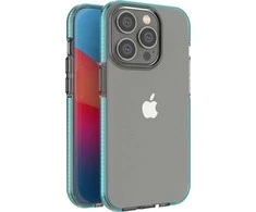 Hurtel Spring dėklas su spalvotu rėmeliu skirtas iPhone 14 Pro, šviesiai mėlynas