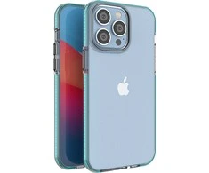 Hurtel Spring dėklas su spalvotu rėmeliu skirtas iPhone 14 Pro Max, šviesiai mėlynas