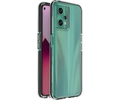 Hurtel Spring dėklas su spalvotu rėmeliu skirtas Realme 9 Pro, juodas