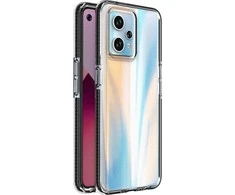 Hurtel Spring dėklas su spalvotu rėmeliu skirtas Realme 9 Pro +/Realme 9, juodas