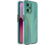 Hurtel Spring dėklas su spalvotu rėmeliu skirtas Realme 9 Pro, šviesiai mėlynas
