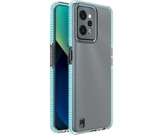 Hurtel Spring dėklas su spalvotu rėmeliu skirtas Realme C31, šviesiai mėlynas