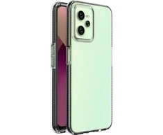 Hurtel Spring dėklas su spalvotu rėmeliu skirtas Realme C35, juodas