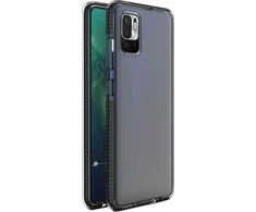 Hurtel Spring dėklas su spalvotu rėmeliu skirtas Xiaomi Redmi Note 10 5G / Poco M3 Pro, juodas