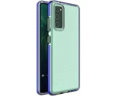 Hurtel Spring dėklas su spalvotu rėmeliu skirtas Samsung Galaxy A72 4G, tamsiai mėlynas