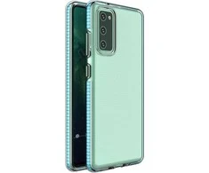 Hurtel Spring dėklas su spalvotu rėmeliu skirtas Samsung Galaxy A72 4G, šviesiai mėlynas