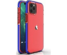 Hurtel Spring dėklas su spalvotu rėmeliu skirtas iPhone 13 mini, tamsiai mėlynas