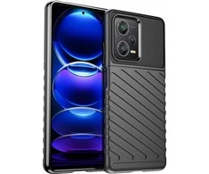 Hurtel Thunder Xiaomi Redmi Note 12 Pro+ silikoninis armor dėklas telefonui juodos spalvos