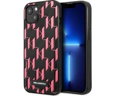Apple iPhone 13 Mini Karl Lagerfeld dėklas Monogram Plaque (KLHCP13SMNMP1P) rožinės spalvos