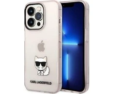 Dėklas Karl Lagerfeld Choupette Logo Case skirtas iPhone 14 Pro, rožinis