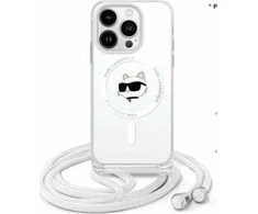 Karl Lagerfeld KLHMP16LHCCHNT Apple iPhone 16 Pro 6.3" dėklas telefonui skaidrus IML Choupette Head &amp; Cord MagSafe