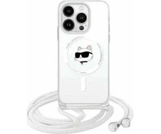 Karl Lagerfeld KLHMP16SHCCHNT Apple iPhone 16 6.1" dėklas telefonui skaidrus IML Choupette Head &amp; Cord MagSafe