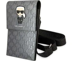 Dėklas Karl Lagerfeld krepšys Ikonik Karl Monogram Patch (KLWBSAMIPG) sidabrinės spalvos