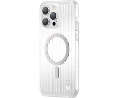 Kingxbar PQY Go Out Series magnetic Apple iPhone 14 Plus MagSafe dėklas telefonui sidabrinės spalvos