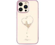 Silicone with Swarovski crystals Kingxbar Wish Series iPhone 14 Plus – dėklas telefonui rožinės spalvos