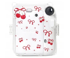 „LoveInstant“ dėklas, skirtas „Fuji Instax Mini 12“ standžiam dėklui su dirželiu / raudonųjų vyšnių spalvos