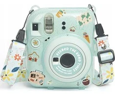 Viršelis LoveInstant Byla FujiFilm Fuji INSTAX Mini 12 + Lipdukai ir Kištukelis Nuotraukos / Holiday Time / Žalias Brocade
