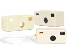 Dėklas LoveInstant Futerał Dėklas Dėklas Case Osłona Silikon Do Kodak Charmera + Smycz / Kremas